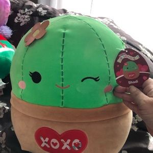 Squishmallow cactus 14” green and tan